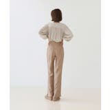 美脚パステルロングスラックス/しわ加工サテンフレアパンツ | by muni:r | 詳細画像4 