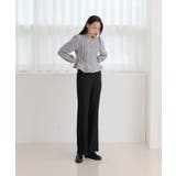 美脚パステルロングスラックス/しわ加工サテンフレアパンツ | by muni:r | 詳細画像44 