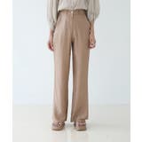 美脚パステルロングスラックス/しわ加工サテンフレアパンツ | by muni:r | 詳細画像7 