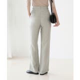 美脚パステルロングスラックス/しわ加工サテンフレアパンツ | by muni:r | 詳細画像9 