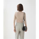 ラウンドネック スリムライン ソフトリブ 7分丈 Tシャツ | by muni:r | 詳細画像3