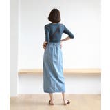 ラウンドネック スリムライン ソフトリブ 7分丈 Tシャツ | by muni:r | 詳細画像9