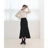 Aライン ウエストゴム ロングスカート/フレア美ライン スカート | by muni:r | 詳細画像2 