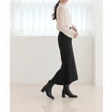 Aライン ウエストゴム ロングスカート/フレア美ライン スカート | by muni:r | 詳細画像3 