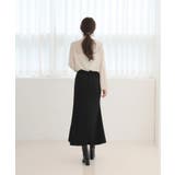 Aライン ウエストゴム ロングスカート/フレア美ライン スカート | by muni:r | 詳細画像4 