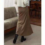 ベージュ | Aライン ウエストゴム ロングスカート/フレア美ライン スカート | by muni:r