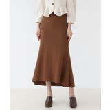 ブラウン | Aライン ウエストゴム ロングスカート/フレア美ライン スカート | by muni:r