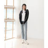 ステッチラインVネックカーディガン | by muni:r | 詳細画像5 