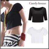 トップス Tシャツ ショート丈 | candy-house | 詳細画像1