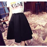 スカート フレアー ミモレ 膝丈 1772 韓国ファッション 夏 | candy-house  | 詳細画像16 