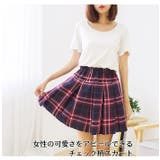 プリーツスカート チェックスカート ミニスカート | candy-house  | 詳細画像2 