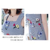 花柄 ワンピース ロング フラワープリント ボーダー 1887 | candy-house  | 詳細画像7 