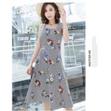 花柄 ワンピース ロング フラワープリント ボーダー 1887 | candy-house  | 詳細画像10 