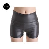 ブラック | レディース ショートパンツ フェイクレザー | candy-house 