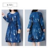 ネイビー | レディース ワンピース 長袖 | candy-house 