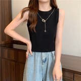 無地ブラック | タンクトップ インナー トップス | Carpe diem