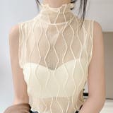 シアー ノースリーブ トップス | Carpe diem | 詳細画像2 