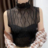 シアー ノースリーブ トップス | Carpe diem | 詳細画像3 