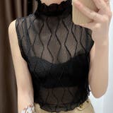 シアー ノースリーブ トップス | Carpe diem | 詳細画像4 