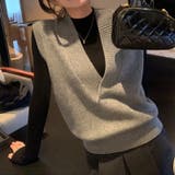 ジレ 深Vネック ニットベスト | Carpe diem | 詳細画像3 