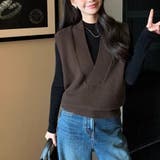 ジレ 深Vネック ニットベスト | Carpe diem | 詳細画像4 