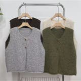 ふんわりシャギー ニットベスト トップスニット | Carpe diem | 詳細画像10 