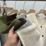 ふんわりシャギー ニットベスト トップスニット | Carpe diem | 詳細画像12 