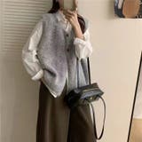 ふんわりシャギー ニットベスト トップスニット | Carpe diem | 詳細画像5 