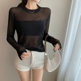 ブラック | シアートップス シアーインナー クールネック | Carpe diem