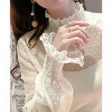 フリル レースシアーブラウス シャーリングタートルネック | Carpe diem | 詳細画像13 