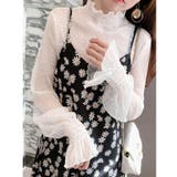 フリル レースシアーブラウス シャーリングタートルネック | Carpe diem | 詳細画像3 