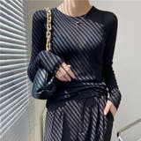 ブラック | シアートップス シアーインナー クールネック | Carpe diem