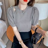 半袖ブラウス トップス 飾り付き | Carpe diem | 詳細画像2 