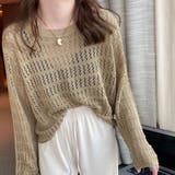 カーキ | 透かし編みニットトップス トップス 透かし編み | Carpe diem