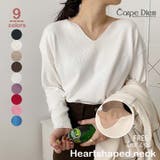 ホワイト | リブニットトップス vネックニット カットソー | Carpe diem