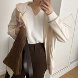 リブニットトップス vネックニット カットソー | Carpe diem | 詳細画像11 