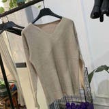 リブニットトップス vネックニット カットソー | Carpe diem | 詳細画像17 