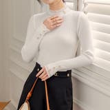 ニットトップス ハイネック メロウフリル | Carpe diem | 詳細画像1 