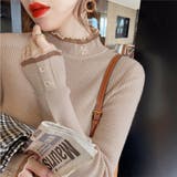 ニットトップス ハイネック メロウフリル | Carpe diem | 詳細画像5 