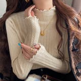 アイボリー | ニット トップス ハイネック | Carpe diem