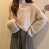 ライトベージュ | ニット シャギーニットトップス ショート丈 | Carpe diem