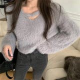 グレー | ニット シャギーニットトップス ショート丈 | Carpe diem