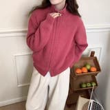 ピンク | ゆったりダブルジップアップニットブルゾン レディース ニットジャケット | Carpe diem