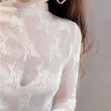 レースチュールトップス 長袖 シアートップス | Carpe diem | 詳細画像3