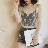 レースチュールトップス 長袖 シアートップス | Carpe diem | 詳細画像6