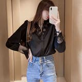 レース切替 シアーブラウス デコルテ透け感 | Carpe diem | 詳細画像2 