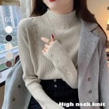 オートミール | ハイネックニット トップス リブニット | Carpe diem