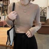 パール付きニット リブニット トップス | Carpe diem | 詳細画像12 