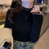 パール付きニット リブニット トップス | Carpe diem | 詳細画像4 