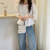 ギンガムチェック レーストリム シャツブラウス | Carpe diem | 詳細画像6 